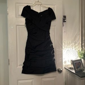 Jacquard Black Dress